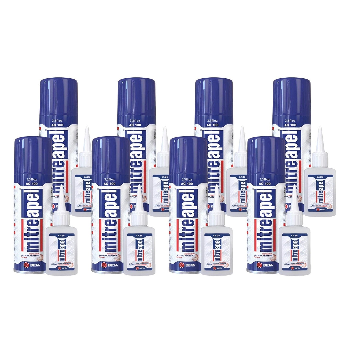 MITREAPEL AC100 Super CA Glue with Activator 0.9 oz & 3.38 fl oz