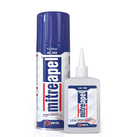 MITREAPEL AC400 Super CA Glue with Activator 3.5 oz & 13.5 fl oz