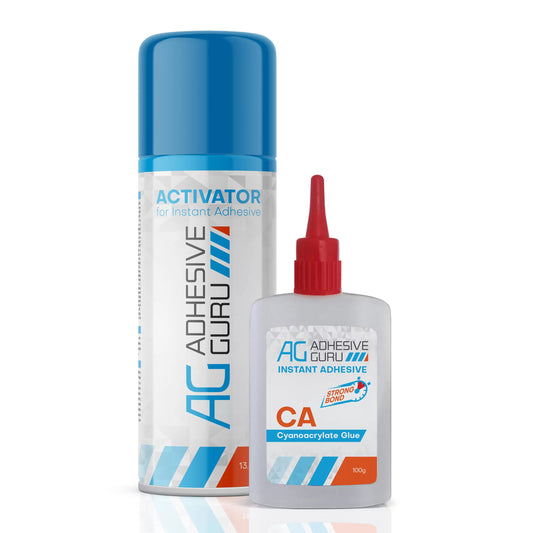 ADHESIVE GURU AG240 Super CA Glue with Activator 3.5 oz & 13.5 fl oz