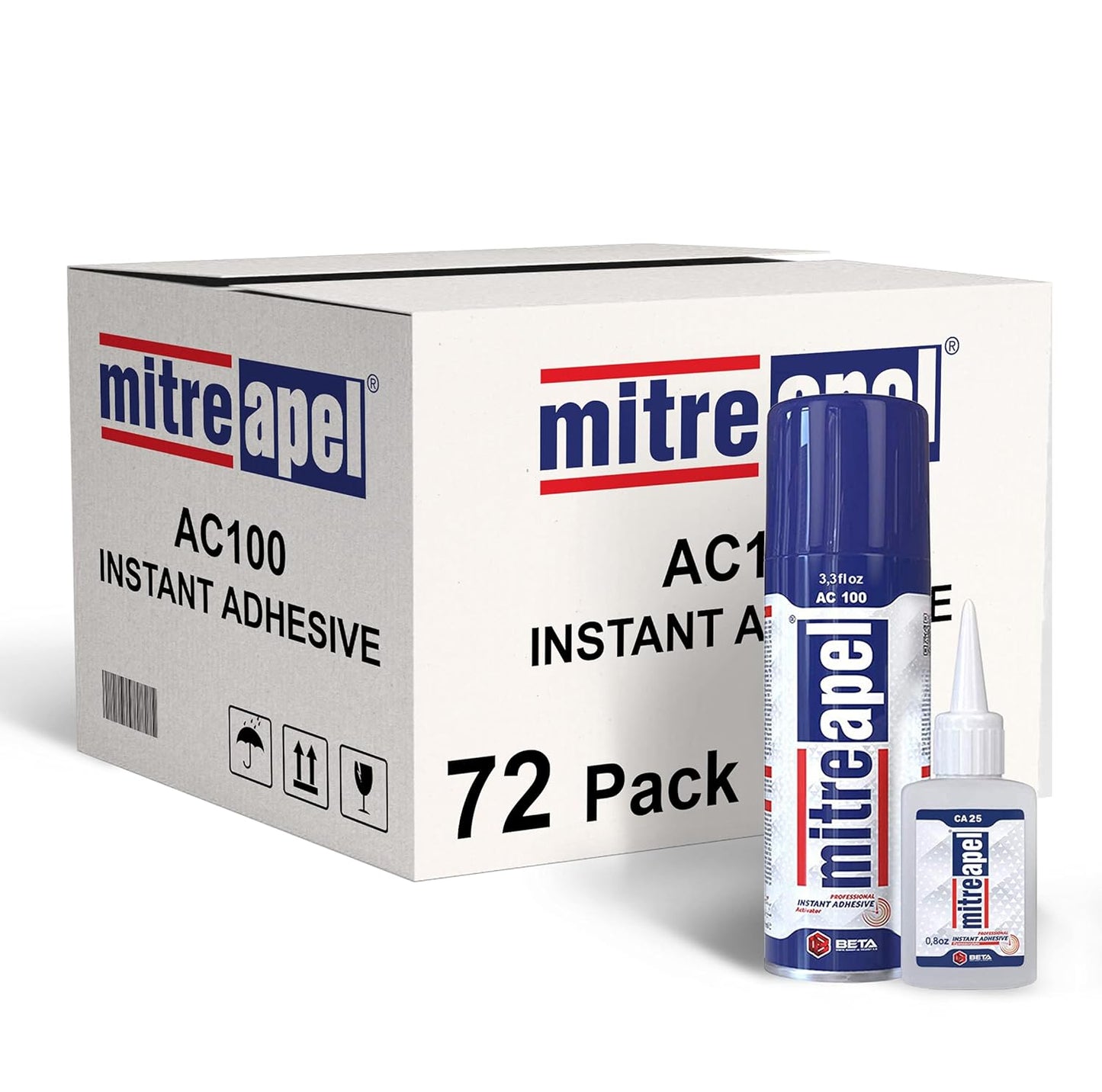 MITREAPEL AC100 Super CA Glue with Activator 0.9 oz & 3.38 fl oz