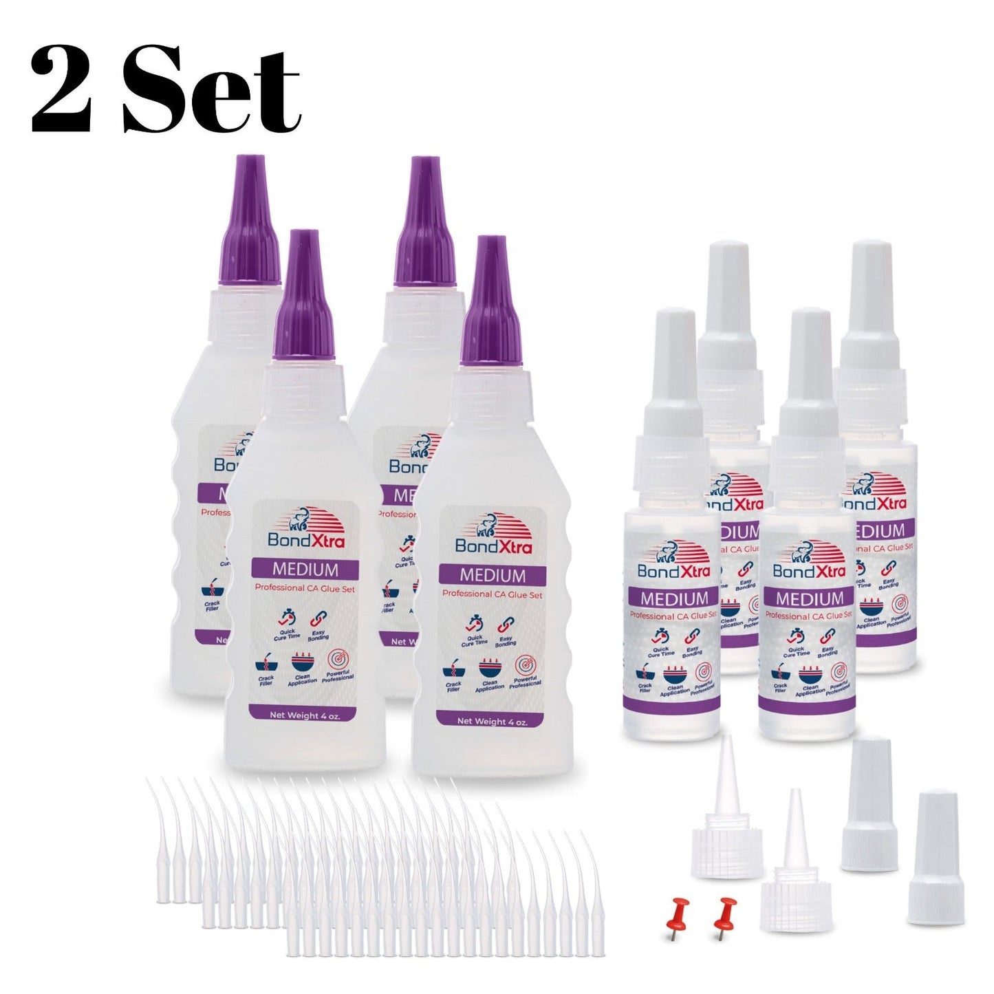 BONDXTRA BXM16 Medium Viscosity CA Glue Set 16 oz