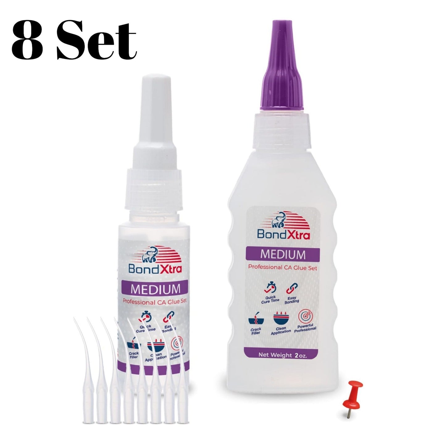 BONDXTRA BXM2 Medium Viscosity CA Glue Set 2 oz