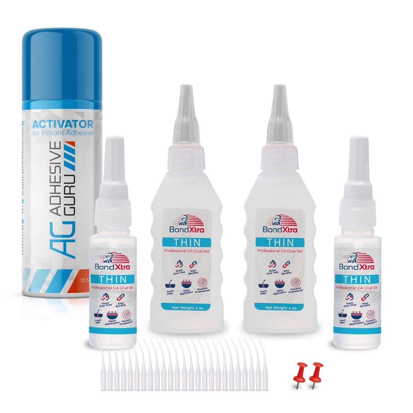 BXT8 Thin Viscosity CA Glue Set 8 oz & AG240A Activator 13.5 fl oz