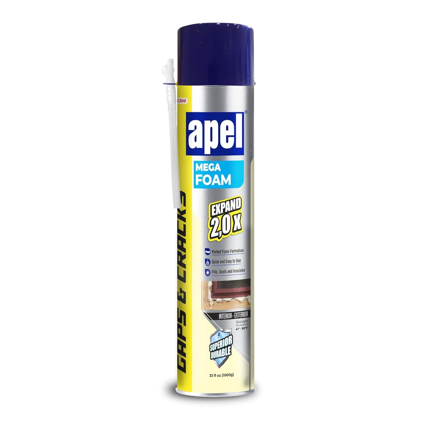 APEL GC300 Mega Expansion Polyurethane Spray Foam 35 fl oz