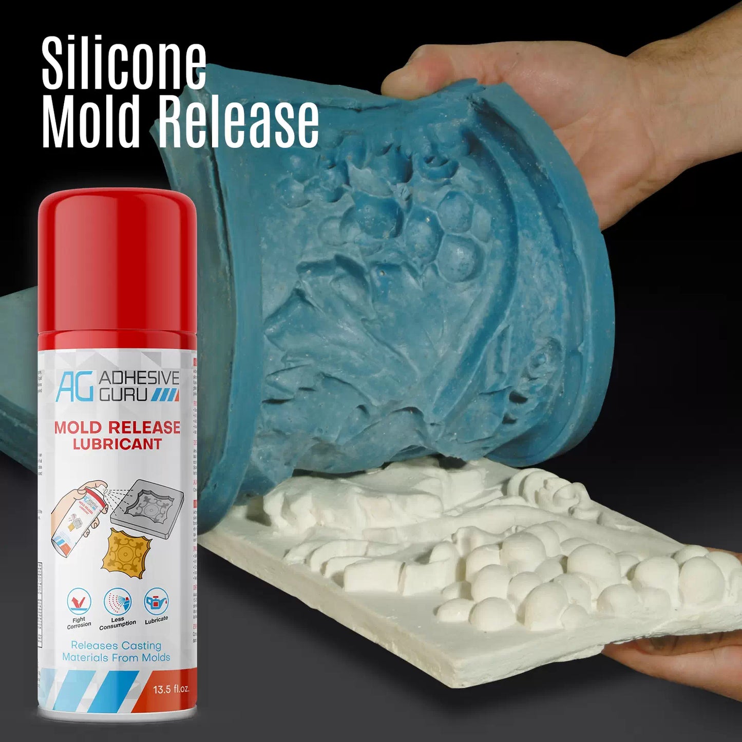 ADHESIVE GURU AG110 Silicone Mold Release Spray 13.5 fl oz